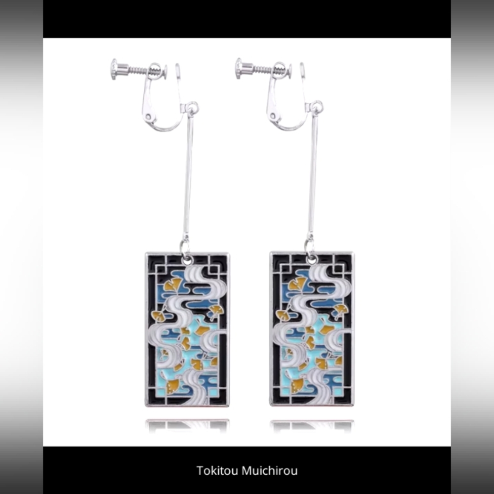 FREE WITH PURCHASE-Tokitou Muichirou Anime clip on earrings